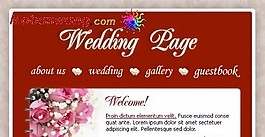 紅色結(jié)婚紀(jì)念網(wǎng)頁(yè)模板
