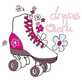 印花矢量圖 T恤圖案 圖文結合 鞋子 花朵 免費素材
