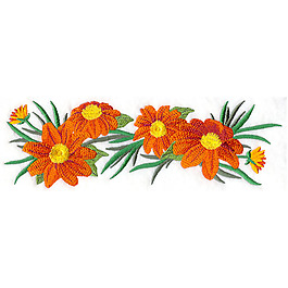 繡花 花朵 樹葉 免費(fèi)素材