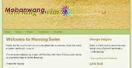 晨泳主題BLOG網(wǎng)頁模板