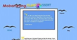 海鷗主題藍色網(wǎng)頁模板