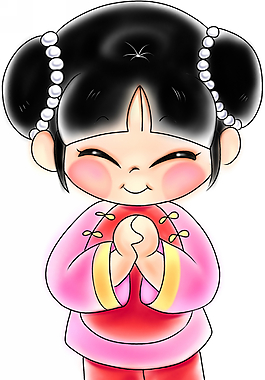 小女孩插畫