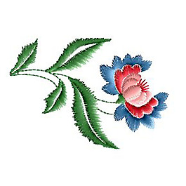 繡花 花朵 樹葉 免費(fèi)素材