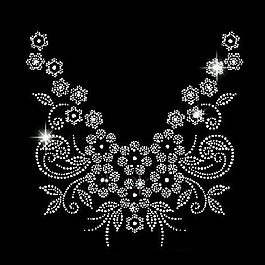 領邊 燙鉆 花朵 免費素材