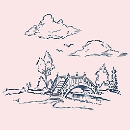 印花矢量圖 T恤圖案 藝術效果 手繪 韓國插畫 免費素材