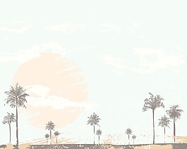 垃圾夏季背景矢量插畫(huà)