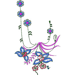 繡花 花朵 花紋 免費(fèi)素材