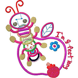 繡花 螞蟻 蘋果 免費素材