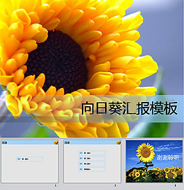 向日葵ppt模板
