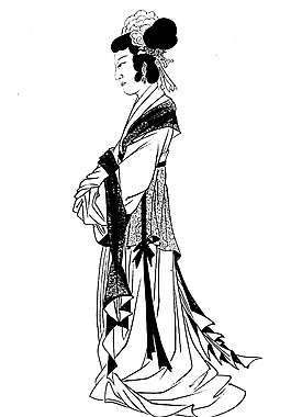 玉步搖仕女圖片