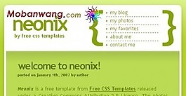 草綠色個人BLOG網(wǎng)頁模板