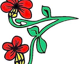 卡通花朵鮮花漫畫