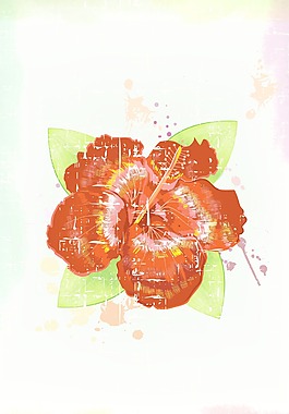 水彩花卉背景矢量插畫(huà)