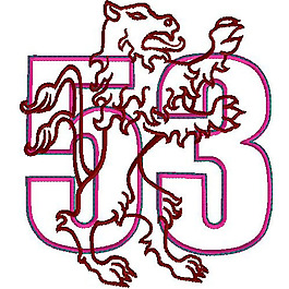 繡花 獅鷲 文字 數字 免費素材