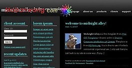 午夜胡同黑色BLOG網(wǎng)頁模板