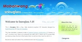 藍(lán)色玻璃質(zhì)感BLOG網(wǎng)頁模板