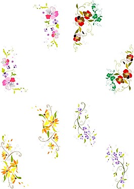 时尚花纹背景素材
