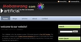 黑色設(shè)計BLOG網(wǎng)頁模板