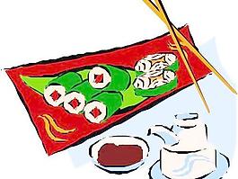 冷飲西餐矢量圖