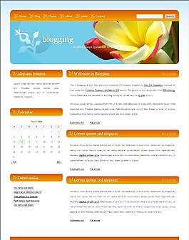 橙黃導(dǎo)航簡單BLOG網(wǎng)頁模板