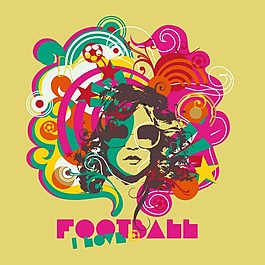 印花矢量圖 T恤圖案 圖文結(jié)合 人物 女人 免費(fèi)素材