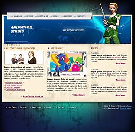 卡通設(shè)計(jì)制作工作室網(wǎng)頁模板