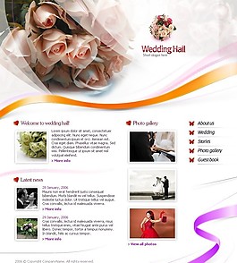 婚禮紀(jì)念影像展示網(wǎng)頁(yè)模板