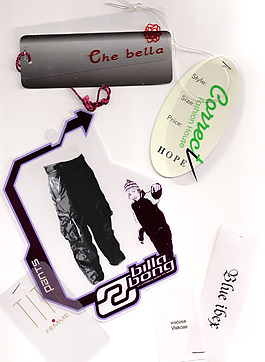 吊牌 文字 英文 褲子 免費素材