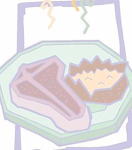 肉類食物卡通漫畫