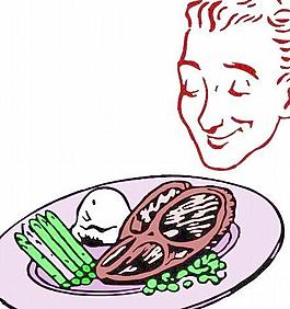 肉類食物卡通漫畫