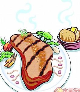 肉類食物卡通漫畫