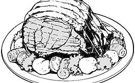 肉類食物矢量圖