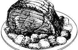 肉類食物矢量圖