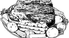 肉類食物矢量圖