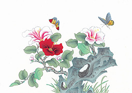 位圖 植物 花朵 樹葉 假山 免費(fèi)素材