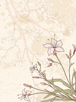 畫花卉背景矢量插畫
