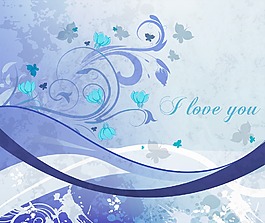 摘要花卉背景矢量