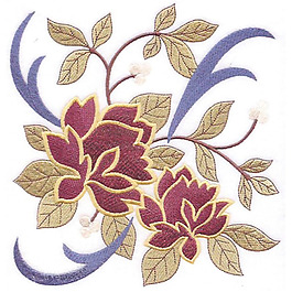 繡花 花卉 花朵 免費素材