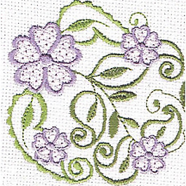 繡花 花紋 花朵 免費素材
