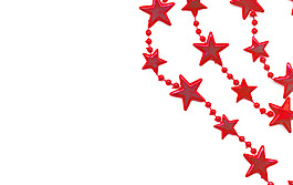 用紅色的圣誕星的邊界