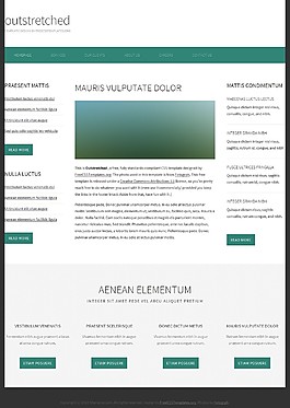 深綠伸展三列網(wǎng)頁模板