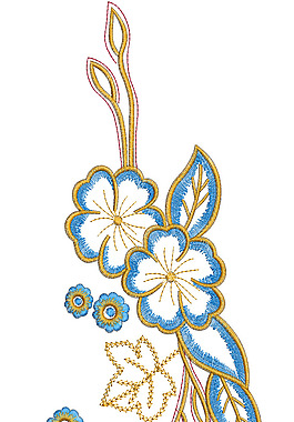 繡花 花紋 花朵 免費(fèi)素材