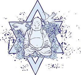 垃圾矢量T恤設(shè)計與佛