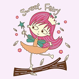 印花矢量圖 圖文結(jié)合 文字 英文 女孩 免費(fèi)素材