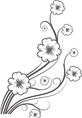 矢量花卉渦流