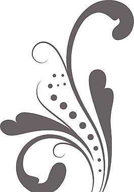 卷曲的花卉元素矢量