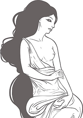 向量的復(fù)古的女孩