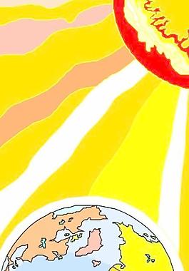 卡通地球太空