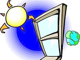 卡通地球太空