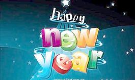 立體新年快樂英文